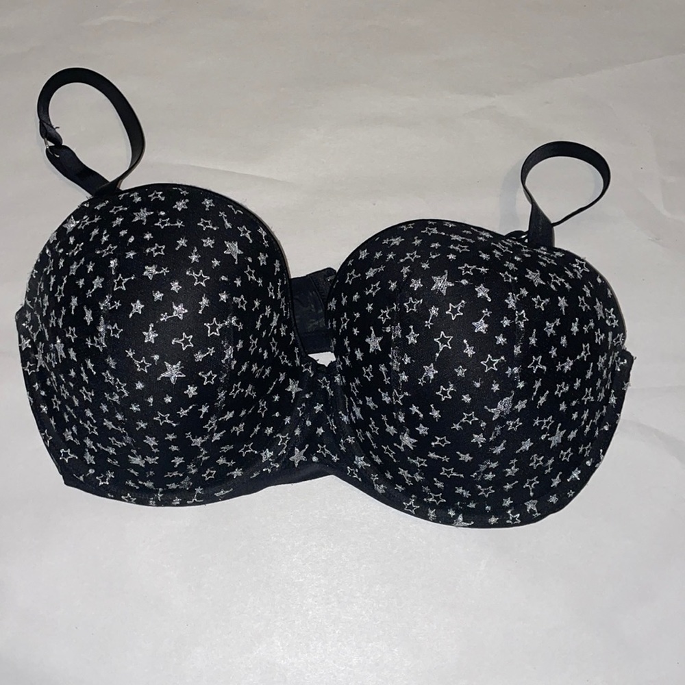 Victoria’s Secret dream angels  black, silver  star designed bra